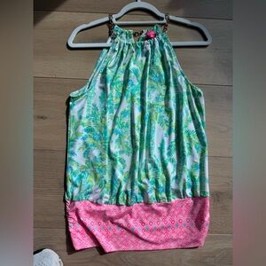 Lilly Pulitzer Green and Blue Tropical blouse